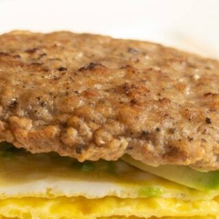 No-Bun Breakfast Sausage Egg Sandwich