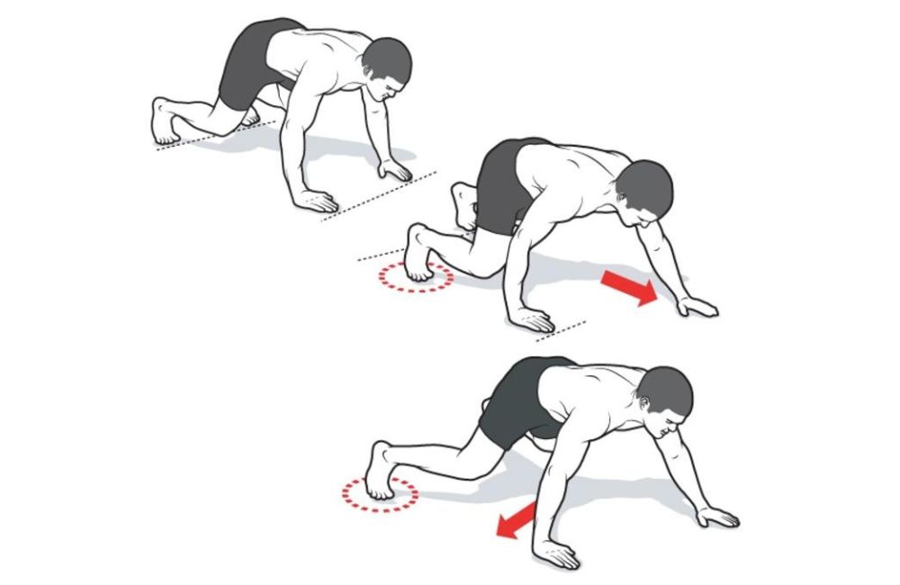 Bear Crawl core exercise for six pack abs