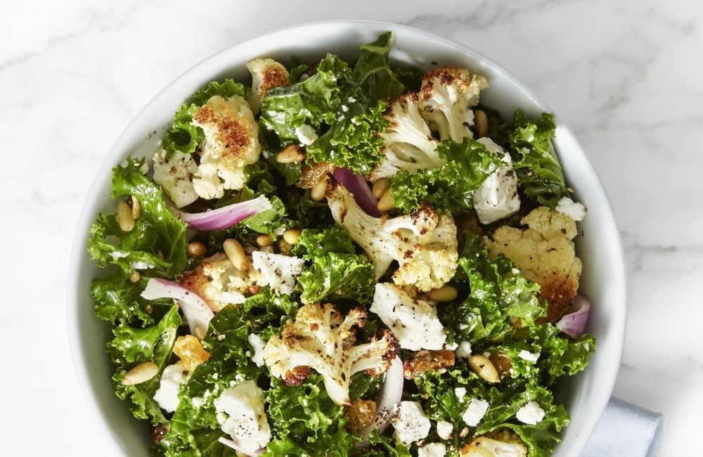 Kale and Roasted Cauliflower Salad