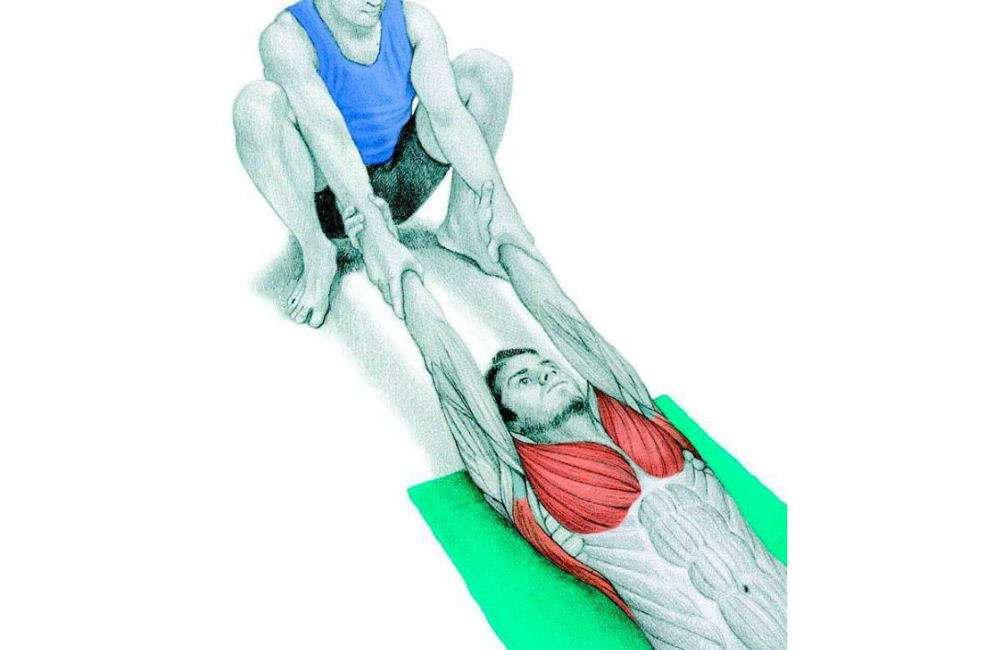 Partner Shoulder Stretch - stretching muscles