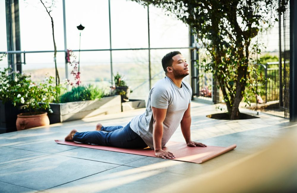 Upward Dog - Morning men stretches