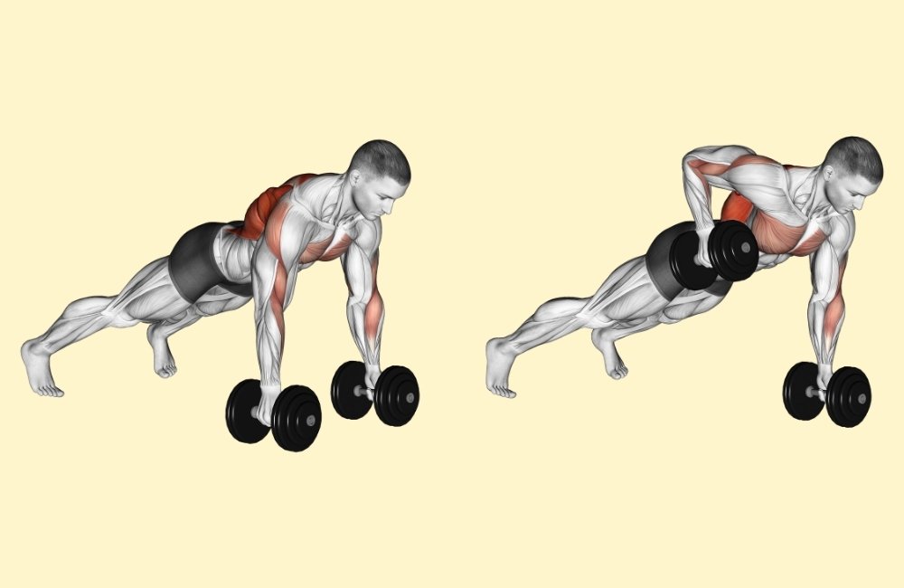 Dumbbell Renegade Rows