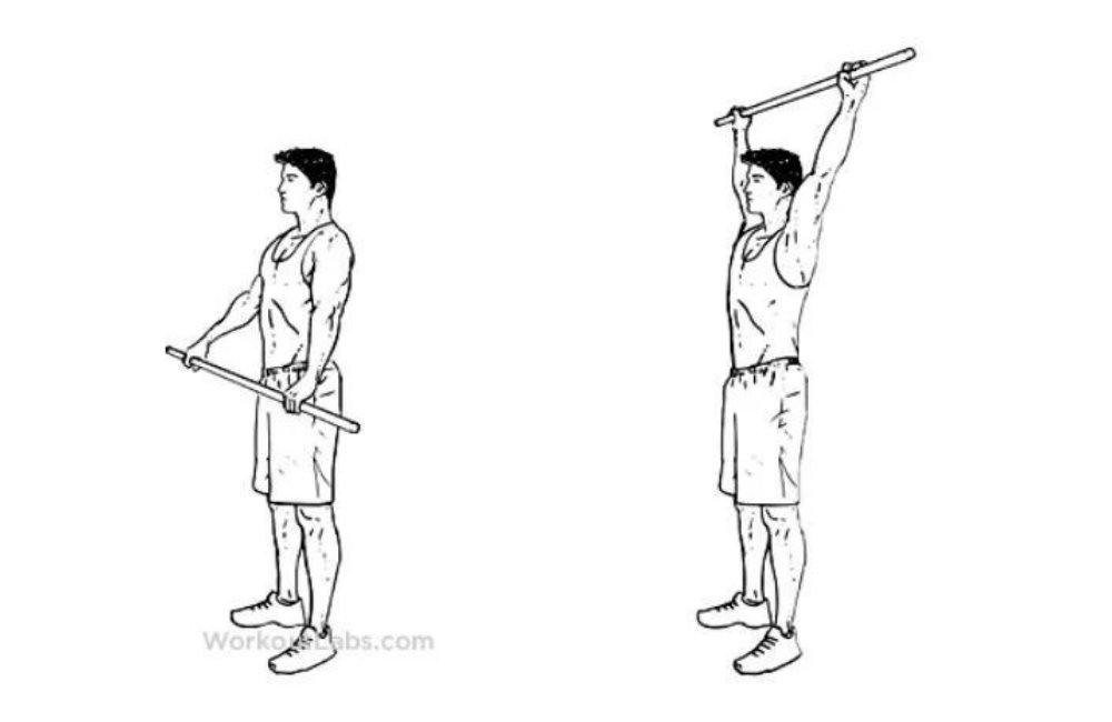 Overhead Pole Shoulder Mobility Exercise