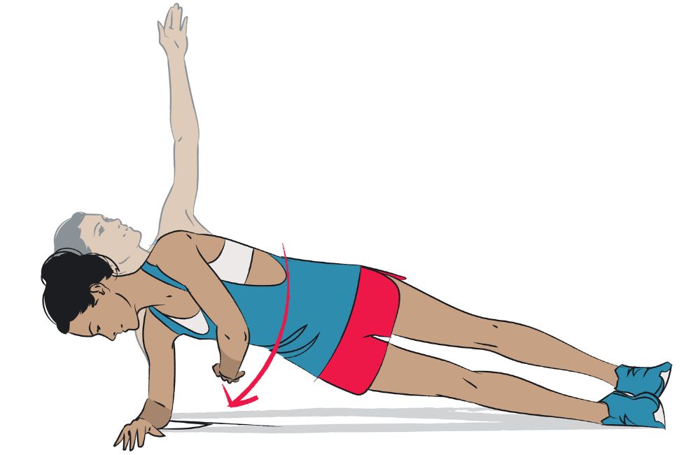 Side Planks With “Over-Under” Reach