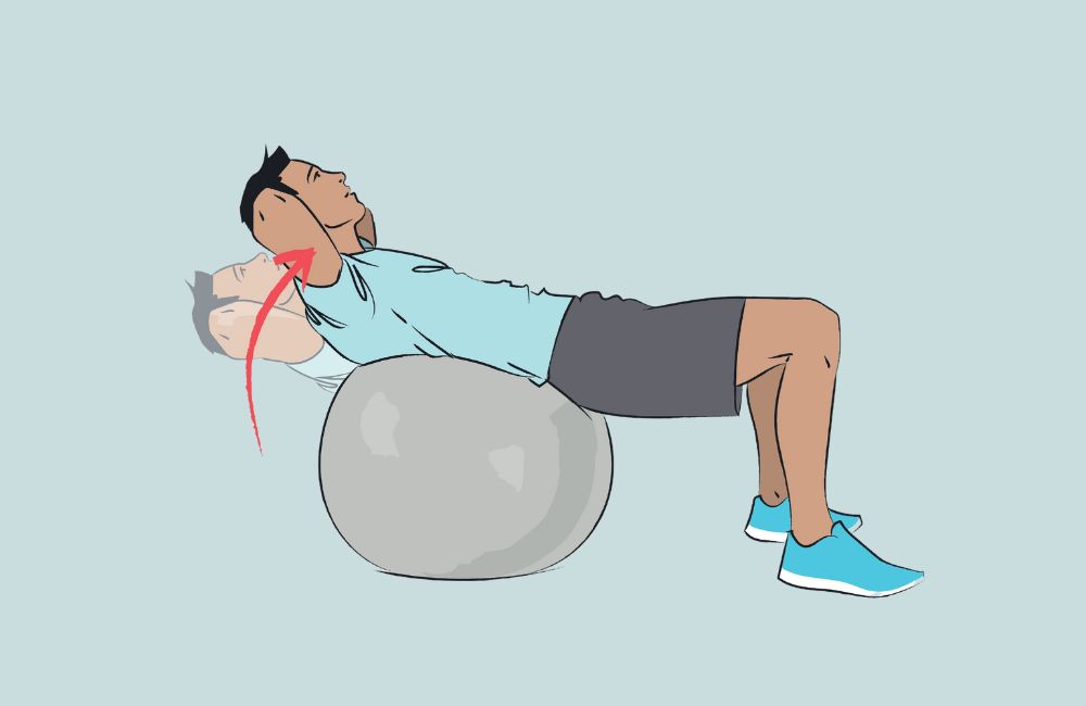 Low impact exercises Swiss Ball Crunches