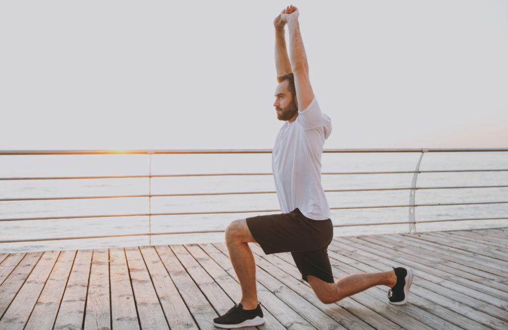 Lunge with Overhead Reach