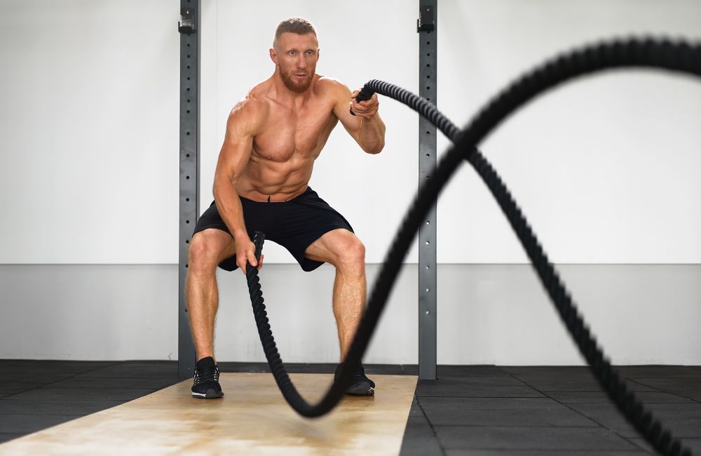 Battle Ropes: Double Rope Slam