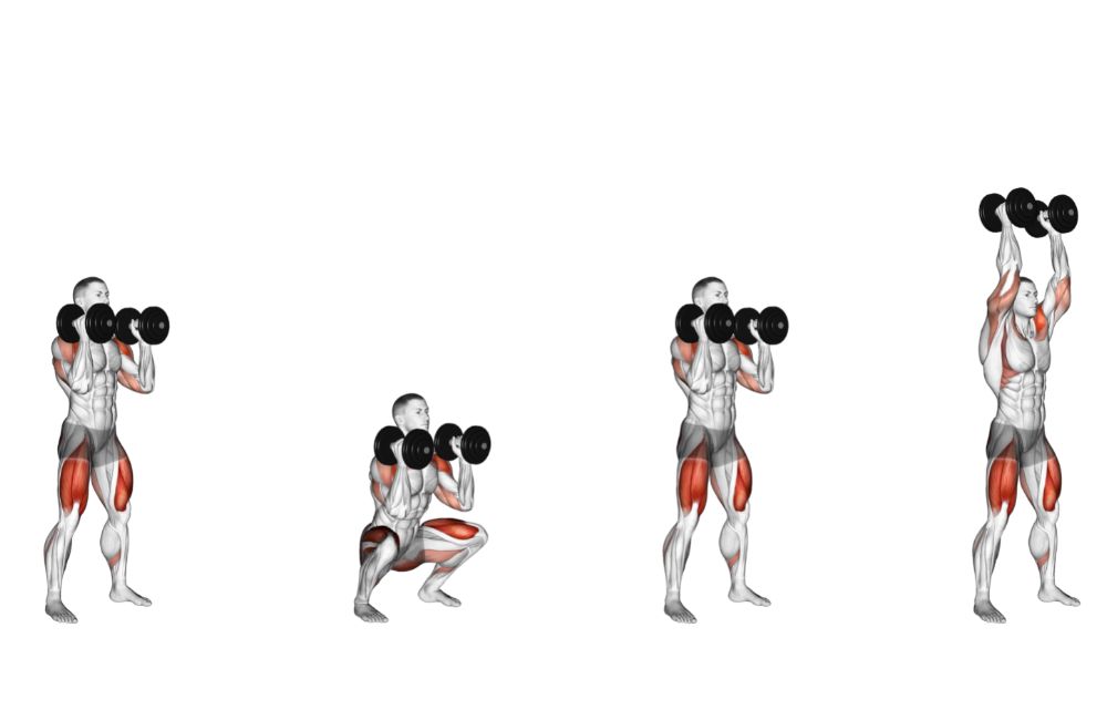 Dumbbell Squats to Press