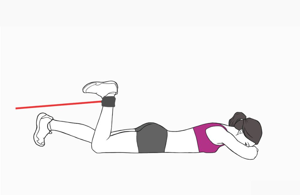 Band Prone Hamstring Curl 