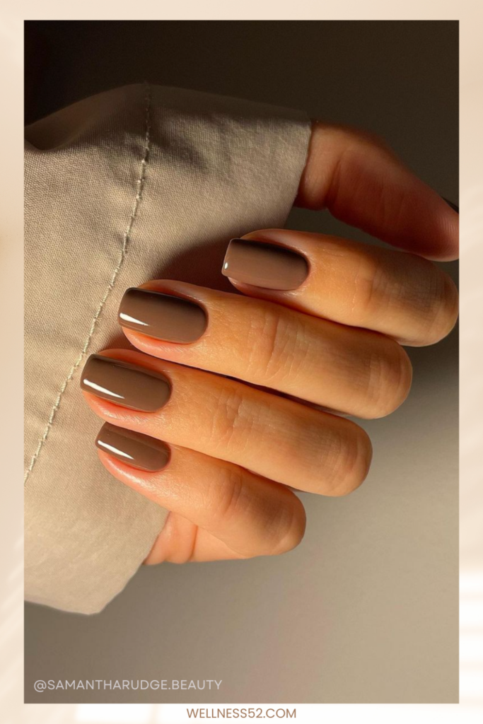 Chocolate Brown Nails