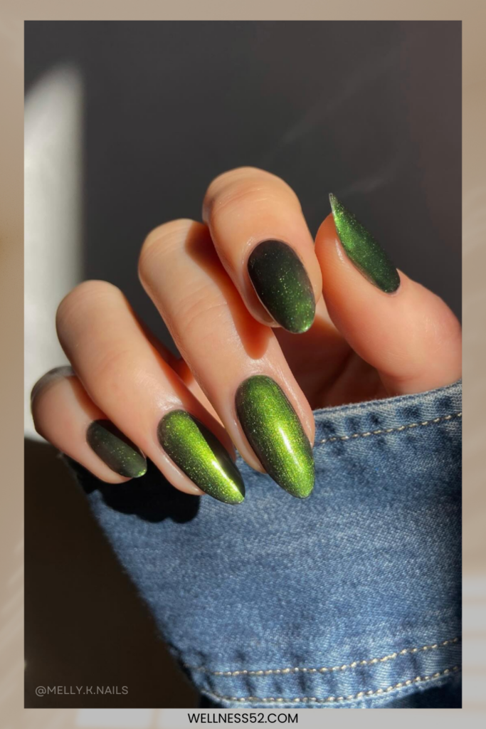 Mossy Chrome: Textured Green Allure