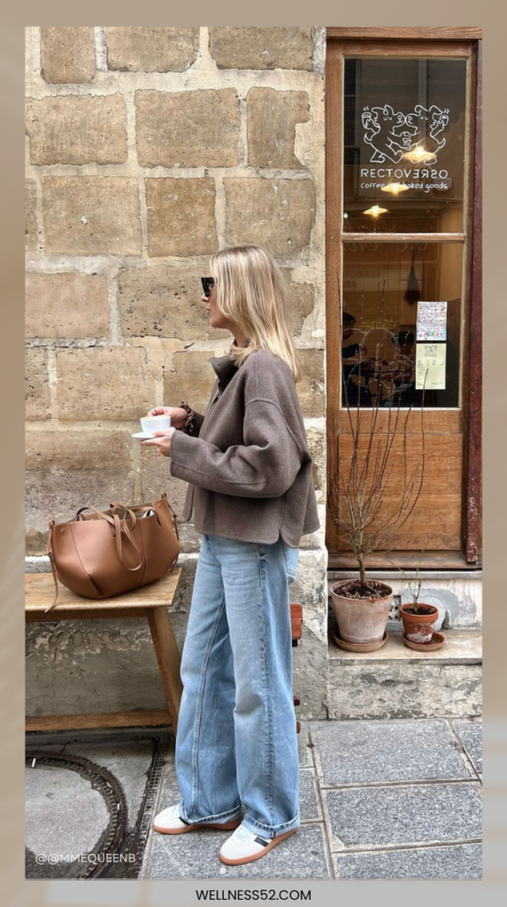 Chunky Cardigan and Wide-Leg Pants