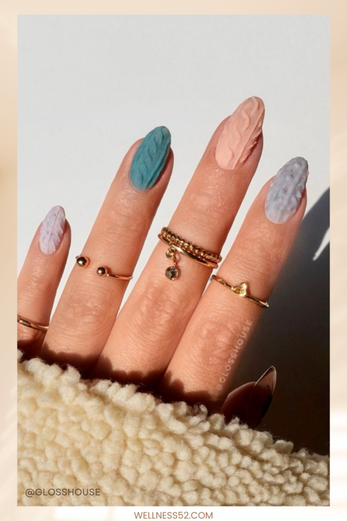 Cozy Sweater Texture Nails