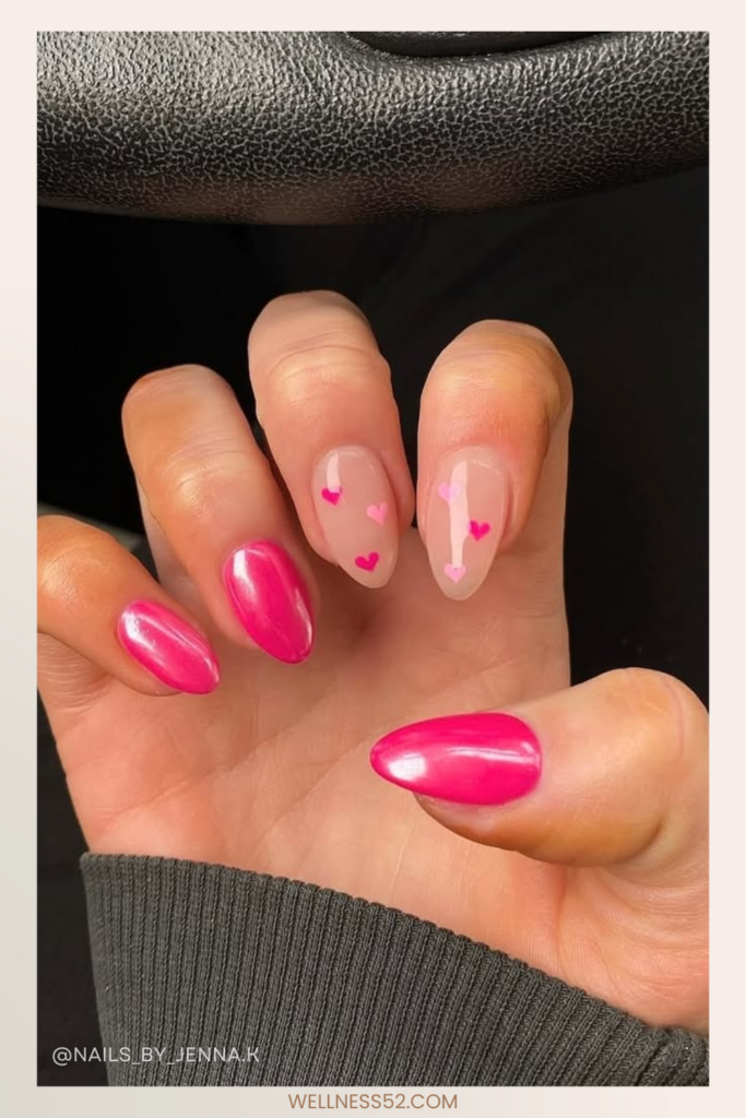 Sweetheart Accent Nails